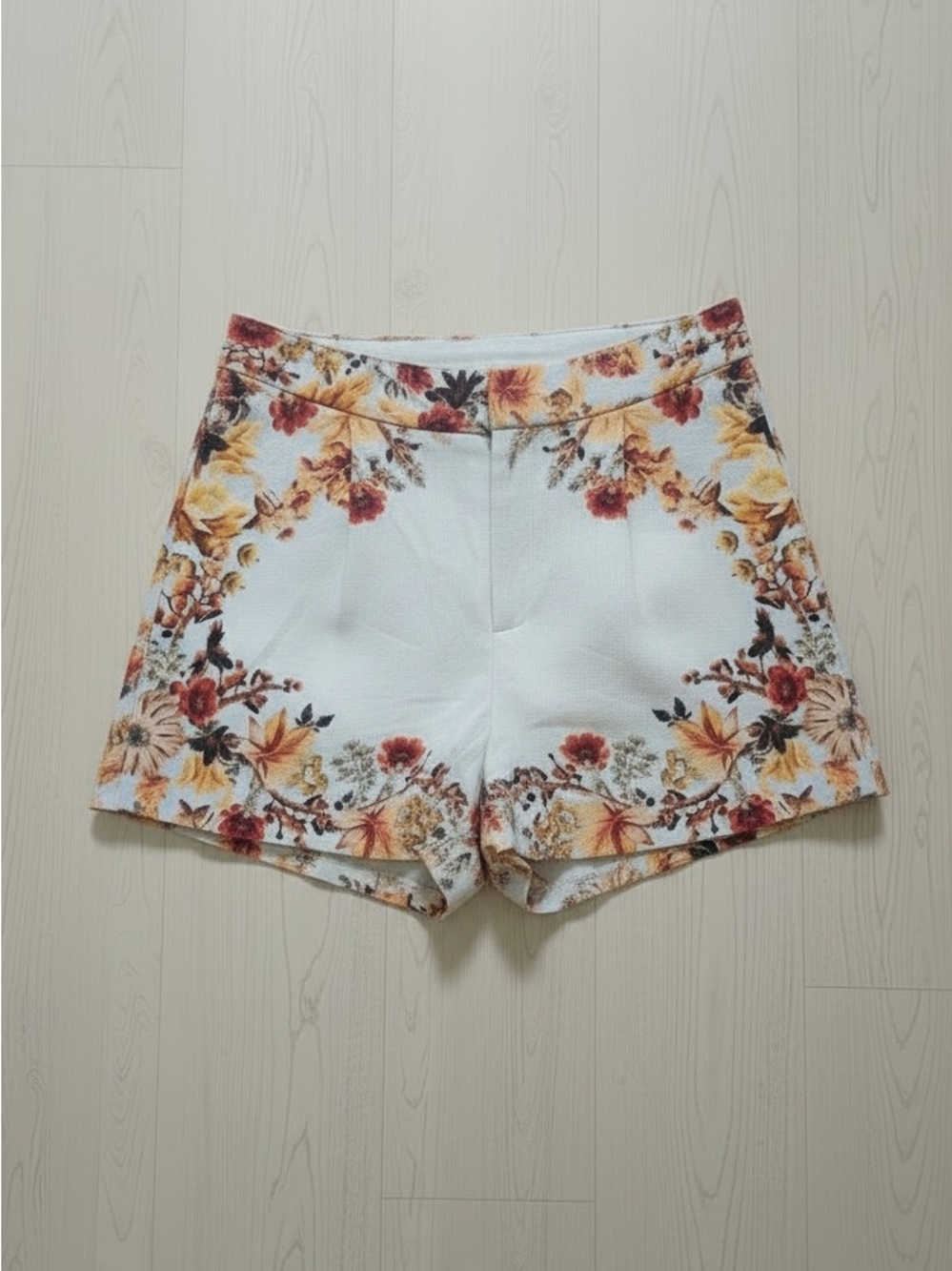NWT Anthropologie Floral Linen Shorts XS High Waisted Summer